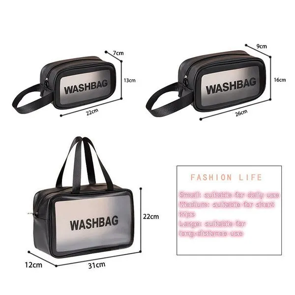 Women's Frosted Waterproof Cosmetic Bag