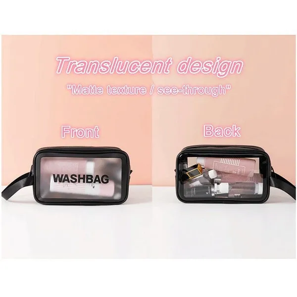 Women's Frosted Waterproof Cosmetic Bag