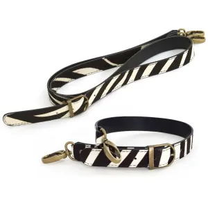 Zebra Print Leather Bag Straps